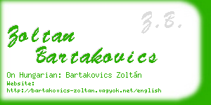 zoltan bartakovics business card