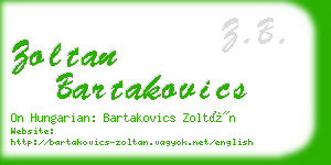 zoltan bartakovics business card